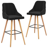 Tabourets de bar lot de 2 noir velours