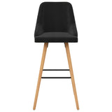 Tabourets de bar lot de 2 noir velours