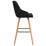 Tabourets de bar lot de 2 noir velours