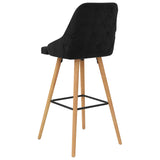 Tabourets de bar lot de 2 noir velours