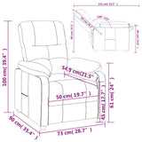 Fauteuil inclinable Crème Tissu