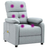 Fauteuil de massage Gris clair Tissu
