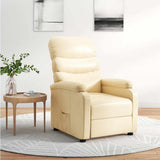 Fauteuil inclinable Crème Similicuir