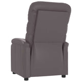 Fauteuil inclinable réglable avec repose-pieds gris similicuir
