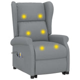 Fauteuil de massage inclinable Gris clair Tissu