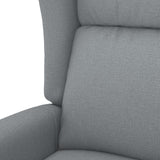 Fauteuil de massage inclinable Gris clair Tissu