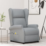 Fauteuil de massage inclinable Gris clair Tissu