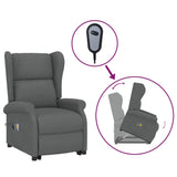Fauteuil de massage inclinable Gris foncé Tissu