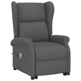 Fauteuil de massage inclinable Gris foncé Tissu