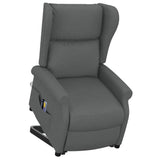 Fauteuil de massage inclinable Gris foncé Tissu