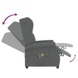 Fauteuil de massage inclinable Gris foncé Tissu