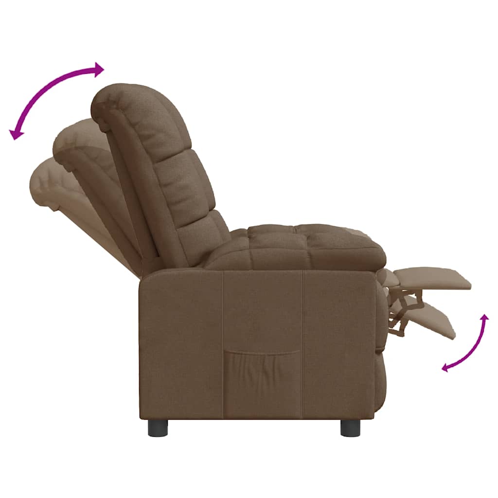 Fauteuil inclinable Marron Tissu