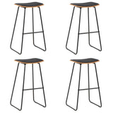 Tabourets de bar lot de 4 noir similicuir