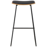 Tabourets de bar lot de 4 noir similicuir