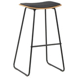 Tabourets de bar lot de 6 noir similicuir
