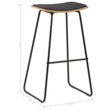 Tabourets de bar lot de 6 noir similicuir