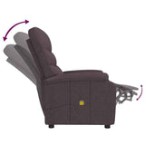 Fauteuil de massage Marron foncé Tissu