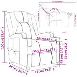 Fauteuil de massage Anthracite Similicuir