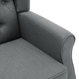 Fauteuil de massage avec repose-pied Gris clair Tissu