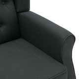 Fauteuil de massage avec repose-pied Gris foncé Tissu