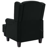 Fauteuil de massage avec repose-pied Noir Tissu