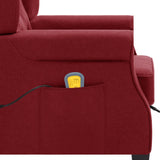 Fauteuil de massage avec repose-pied Rouge bordeaux Tissu