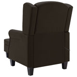 Fauteuil de massage avec repose-pied Marron foncé Tissu