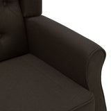 Fauteuil de massage avec repose-pied Marron foncé Tissu