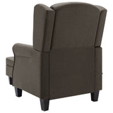 Fauteuil de massage avec repose-pied Taupe Tissu