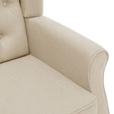 Fauteuil de massage avec repose-pied Crème Tissu