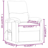 Fauteuil de massage Gris foncé Tissu