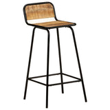 Chaises de bar lot de 2 bois de manguier solide