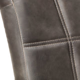 Chaises à manger cantilever lot de 2 gris cuir véritable