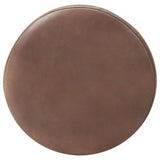 Tabourets de bar lot de 2 marron cuir véritable