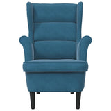 Fauteuil bleu velours