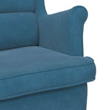 Fauteuil bleu velours