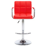 Tabourets de bar lot de 2 rouge similicuir
