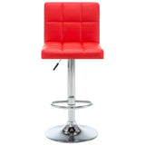 Tabourets de bar lot de 2 rouge similicuir