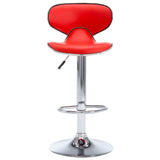 Tabourets de bar 2 pcs rouge similicuir