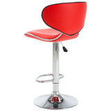Tabourets de bar 2 pcs rouge similicuir