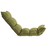 Chaise pliable de sol Vert Tissu