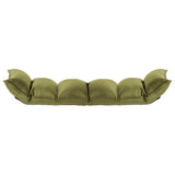 Chaise pliable de sol Vert Tissu