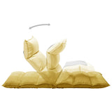 Chaise pliable de sol Jaune moutarde Tissu