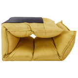 Chaise pliable de sol Jaune moutarde Tissu