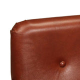 Chaise cabriolet marron cuir véritable