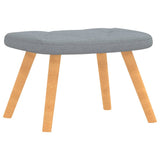 Chaise de relaxation avec tabouret Gris clair Tissu