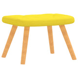 Chaise de relaxation avec tabouret Jaune moutarde Tissu