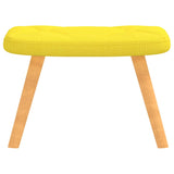 Chaise de relaxation avec tabouret Jaune moutarde Tissu