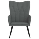 Chaise de relaxation Gris foncé Tissu