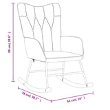 Chaise à bascule avec repose-pied Noir Tissu